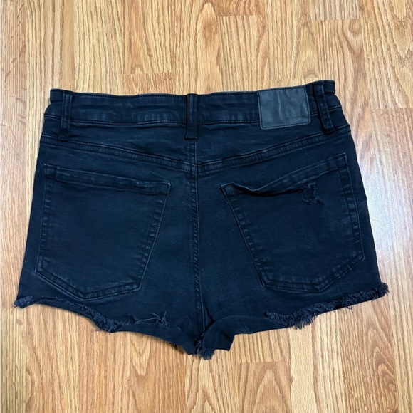 Aeropostale Black Distressed Jean Shorts size 10 - Picture 4 of 4